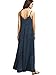 Verdusa Women's Casual Spaghetti Strap Flowy Long Beach Maxi Dress Navy XL