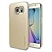 Ringke Slim Compatible with Galaxy S6 Edge Case Snug-Fit Slender Tailored Cutouts Lightweight Side to Side Edge Coverage Superior Coating PC Hard Skin for Galaxy S6 Edge - Royal Gold