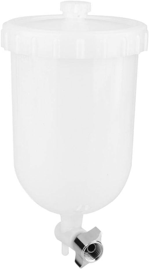 400ml paint spray gun pot, stainless steel threaded feed fitting, high strength Suitable for use with W101 W71 R-2 K-2 F-2 guns