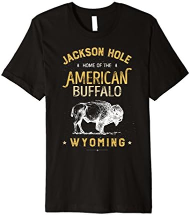 Jackson Hole T Shirt Wyoming Vintage Bison Buffalo Men Women