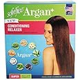 Argan+ No-Lye Conditioning Hair Relaxer Super Strength Double Pack Kit - Conditions, Strengthens, Smooths, and Relaxes Resistant Hair Gently with Olive Oil - Sofn’Free GroHealthy - Single