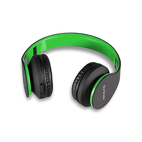 Wireless-Bluetooth-Over-Ear-Stereo-Foldable-Headphones-Wireless-and-Wired-Mode-Headsets-with-Soft-Memory-Protein-EarmuffsBuilt-in-Mic-for-Mobile-Phone-TV-PC-Laptop-Black-Green Wireless Bluetooth Over Ear Stereo Foldable Headphones, Wireless and Wired Mode Headsets with Soft Memory-Protein…