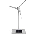 AMONIDA Wind Mill Toy, 14x9x26cm White Solar Wind Toy Kids Toy for Decorative Item Or Teaching Tools