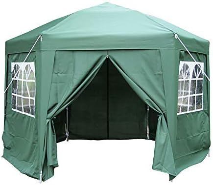 Airwave 3.5mtr Pop Up Gazebo HEXAGONAL Green Fully Waterproof with Six Sides and CarryBag