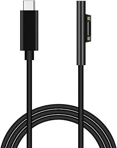 Tech 15V Surface Connect to USB-C Charging Cable, Charges Microsoft Surface Pro 6 5 4 3, for 45W USB C PD Chargers, Surface Book, Surface Go, Surface Laptop, Works with 45W USB C PD Charger Adapter