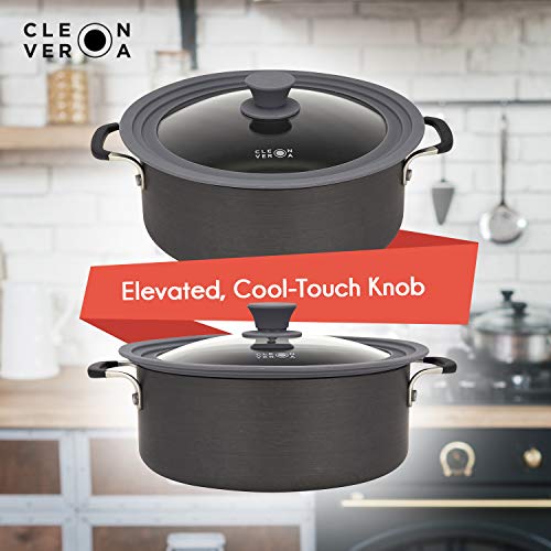 Cleverona Clever Lid - Universal Pan Lid - Large fits 9.5/10/11 inch pans - Dark Grey - Thumbnail 3