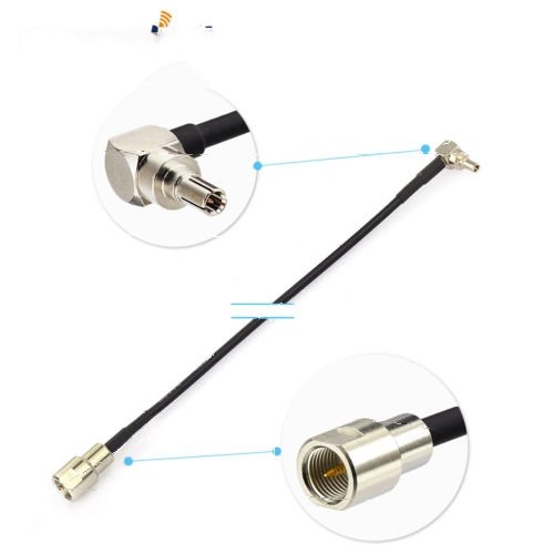 4G LTE Modem Antenna Extension Cable CRC9 Male Right Angle to FME Male Cable 5m