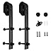Homedex Sliding Barn Door Hardware Kit Black 6.6FT J Steel Set