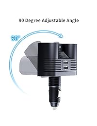 meidi 80 W 2-socket encendedor de cigarrillos divisor 3.4 a Dual USB adaptador de cargador de coche para iPhone 7 7S 6 Plus, Samsung, gps y más, Negro