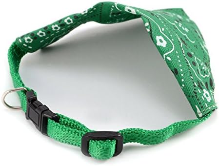 Koedu Adjustable Strap Bandana for Dogs, Small, Green