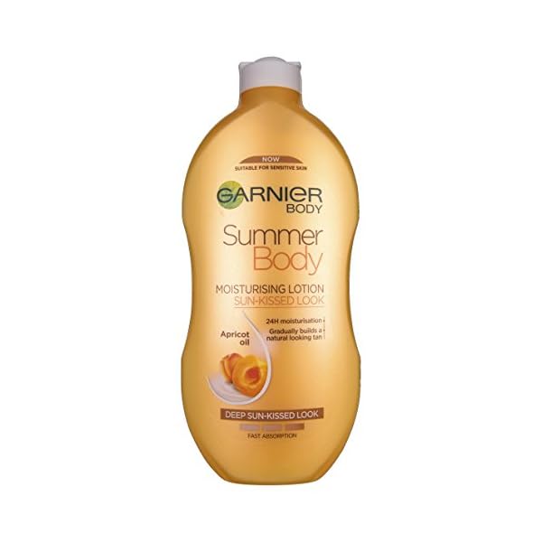 Garnier Summer Body Gradual Self Tan Moisturiser Dark, Hydrating Tanning Lotion for a Glowing Sunkissed Tan 400ml