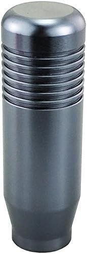 Car Shifting Knob, Lunsom Aluminum Alloy Short Stick Shift Handle Shifter Lever Head Fit Most Automatic Manual Transmission Vehicle (Gray)