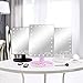 Makeup Mirror with Lights, Lighted Vanity Mirror Light Adjustable, 24 Led Makeup Mirror Touch Screen, Dual Power Supply, Color Boxed, White