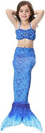 Koveinc Kids Sparkle Mermaid Tail Monofin Swimmable Swimwear 8 Optional Color