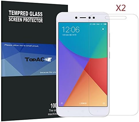 Redmi Note 5A (Not 5A) Screen Protector, TopACE Premium Quality Tempered Glass 0.3mm Film for Xiaomi Redmi Note 5A (2 Pack)