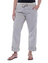 De la dama Loose Fit verano pantalones con pierna enrollable 2161