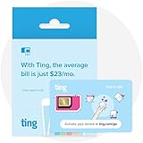 Ting GSM SIM Card – Average Monthly Bill is $23. No Contract, Universal SIM, Nationwide Coverage, Only Pay for What You use.