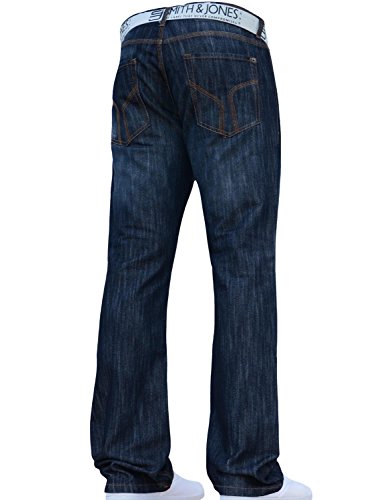 [- New Mens Smith and Jones Designer Branded Bootcut Fit Relaxed Denim Jeans Pants Jeanbase  -]