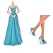 Buytra Fashion Handmade Clothes Party Dresses Gown Outfit with Flowers 11 Pairs Crystal Shoes for Mini Doll Girls Birthday Xmas Gift