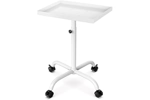 Salon Tray on Wheels, Salon Tray Cart Tattoo Tray Rolling Trolley, Hair Stylist Tray Height Adjustable, Dental Tray Hairdress