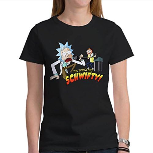 You Gotta Get Schwifty - Rick And Morty Black Tshirt For Woman L
