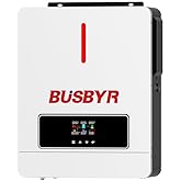 3600W Hybrid Solar Inverter All-in-One, 24V to 110V/120V Pure Sine Wave with 120A MPPT Controller, 98% Efficiency, Off-Grid Home RV Backup by Busbyr