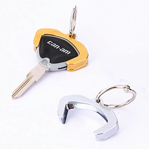 Pack of 2 CNC Chrome Plating Key Saver Key Holder For CAN-AM Spyder Key Holder (Silver+Gold)
