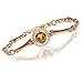 Coach House Jewelry Women's Beautiful Rose Gold Plated Bangle Bracelet, 24 Cubic Zirconia Surrounding A Light Brown Crystal (10)