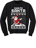 TeeStars - Kung Fu Santa Ugly Christmas Sweater Funny Youth Kids Sweatshirt