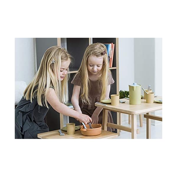 Dantoy Bio-Toy Pretend Play Dinner Set 22 Pieces, Eco-Conscious Toys Made from Sugarcane – Bild 6