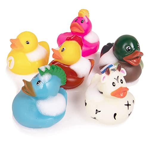 50Pack Assorted Rubber Ducks Baby Bath Toys I Baby Shower Mini Rubber