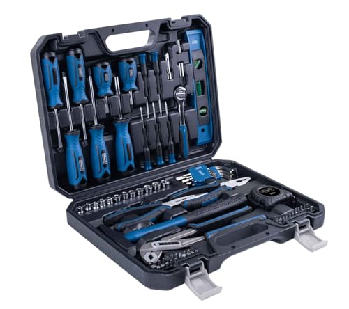 Scheppach Werkzeugkoffer TB90 gefüllt | 88-teiliges Werkzeug-Set | stabiler Transportkoffer | Biteinsätze & Schraubendreher aus hochwertigem Chrom-Van