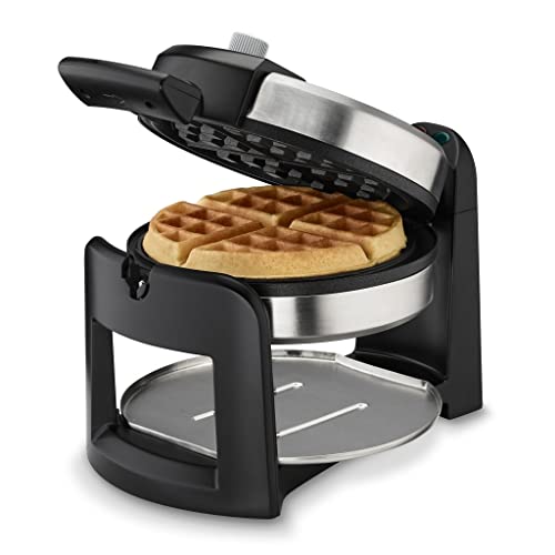 Cuisinart WAFF30 Round Flip Belgian Waffle Maker, Black/Silver, 1 inch