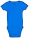 Boys Girls Baby Bodysuit Made with Organic Cotton - Short Sleeve Kimono Style with Side Snaps Bodysuit and Gloved Sleeve - Deep Blue 6M