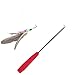 etrech 8 Piece Assorted Feather Toy, Retractable Wand Rod with Teaser Catcher, Perfect Teaser for Exercising Kitten or Cat, Red