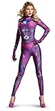 Disguise Women's Pink Ranger Movie Bodysuit Costume, Medium