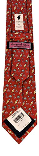 Vineyard Vines Men's Silk Tie. (Parrot & Palm/Red)