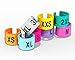 discount sizing Colored Hanger Sizer Garment Markers (Sizes: XXS-3XL) Color Coded Size Clips - 50 Pieces/Size - 400 Pieces Total