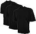Good Life Brand 100% Cotton Mock Turtleneck Shirt Short Sleeve Pre-Shrunk 3-Pack (Large, Black 3-Pack)