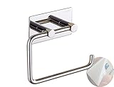 Xogolo Self Adhesive Toilet Paper Holder Wall Mount, SUS 304 Stainless Steel, Kitchen Bathroom Towel Dispenser 3M Stick, Polished Finished