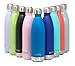 MIRA 25 Oz Stainless Steel Vacuum Insulated Water Bottle | Leak-Proof Double Walled Powder Coated Cola Shape Bottle | Keeps Drinks Cold for 24 Hours & Hot for 12 Hours | 750 ml Hawaiian Blue