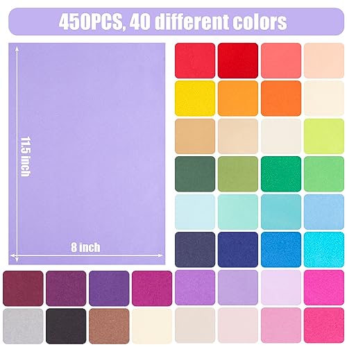 VGOODALL 450 Sheets Multicolor Tissue Paper, Gift Wrapping Paper 11.5x8 Inch Craft Tissue Paper for Holiday Birthday Gift Wrapping DIY Project 40 Assorted Colors