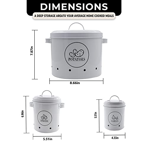 Potato Bin Storage Sets for Kitchen Countertop and Pantry, Perfect
