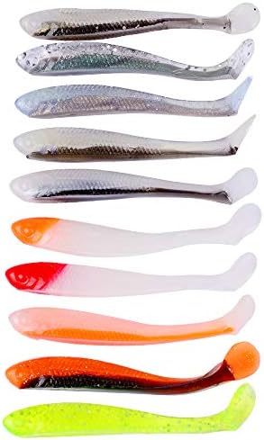 vissen Soft Fishing Bait for Bass, Shad Soft Plastic Swimbait Fishing Lure