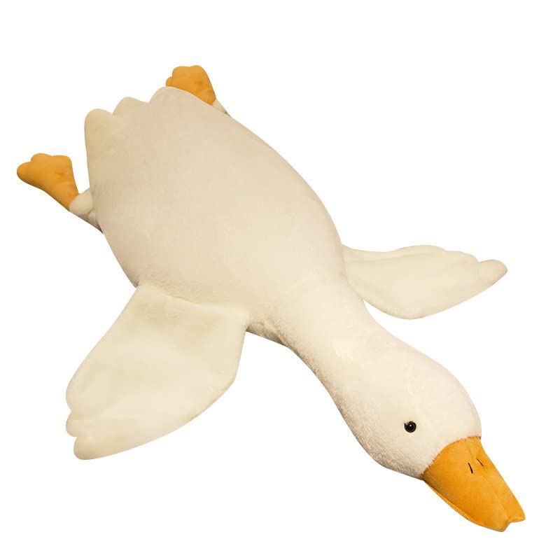 Maomoto White Goose Stuffed Animal,85cm Large Goose Plush Toy,Huge Goose Plush Toys Duck Plush Toy Birthday Gift, Soft, Goose Plush Soft Swan Hugging Pillow, Gift for Kids and Friends
