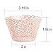 Lace Cupcake Wrappers, Laser Cut (Pink, 100 Pack)