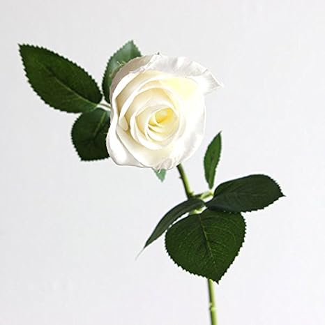 Amazon Arne 造花 バラ ローズ 1本売り 薔薇 フラワーアレンジメント インテリア 観葉植物 Rose D ホワイト 造花 オンライン通販