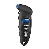 KSaAuto Digital Tire Pressure Gauge 150 PSI 4 Settings for Car Truck Bicycle with Backlit LCD and Non-Slip Grip, Black (1 Pack)