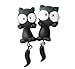 Scheppend Polymer Clay Cute Cartoon Cat Handmade Stud Earrings,White Eyes and Yellow Eyes