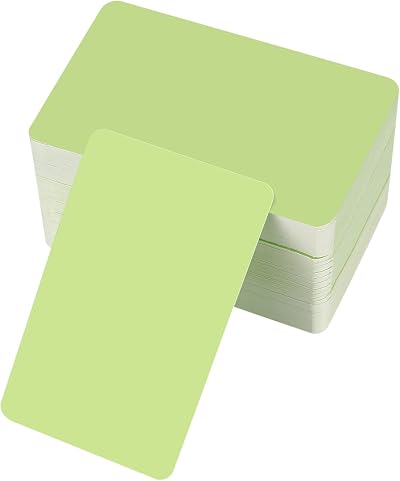Tomoyuki 150 Pcs Green Blank Kraft Cards 3.46x2.04 inch Craft Notes